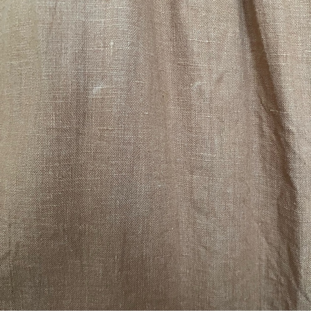 Beaton Rust Linen Gathered Dress - Picture 6 of 7
